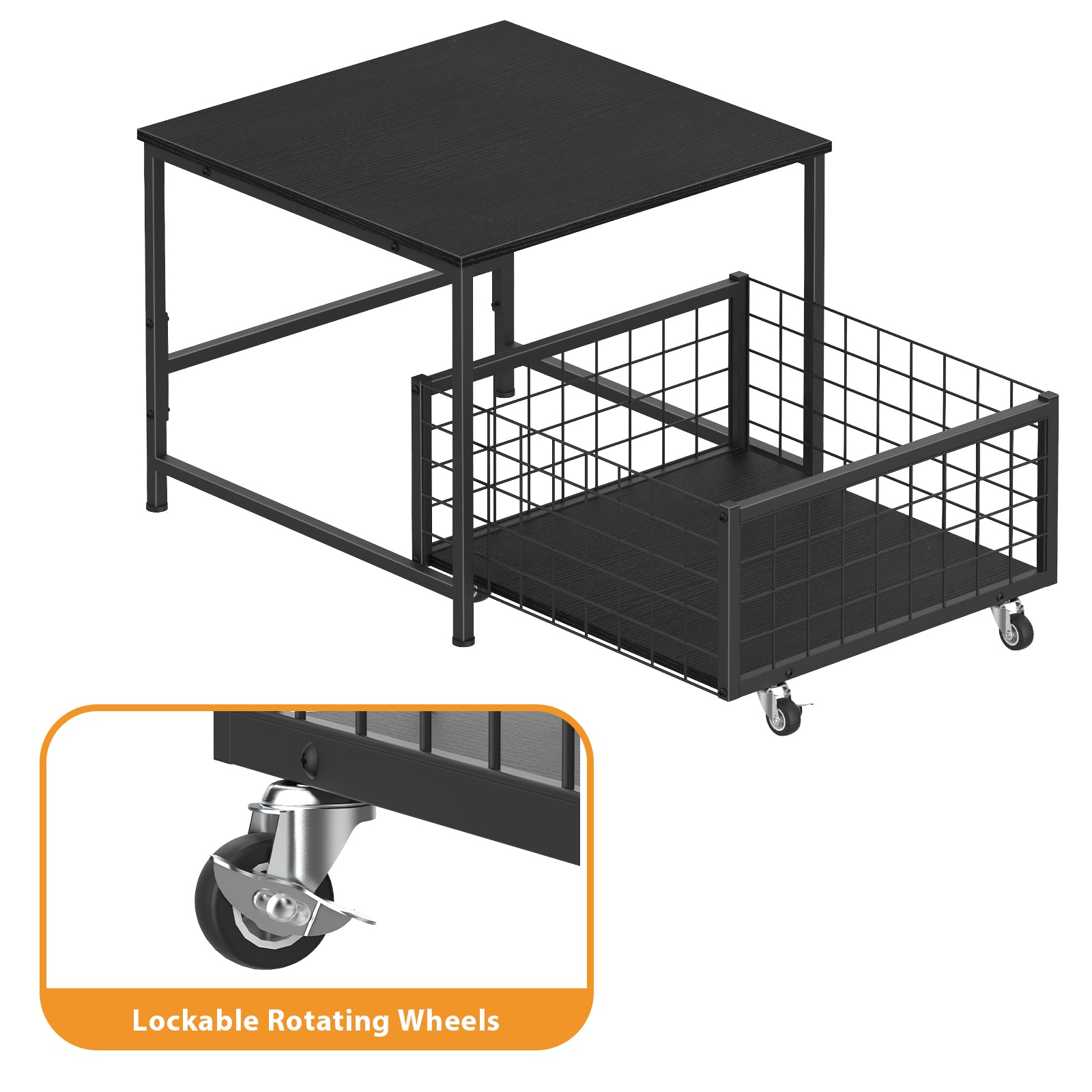Mini Fridge Stand Organizer] Mini Fridge Stand With Storage - Mobile Refrigerator Cart With Drawers Basket - For Home, Office And Dorm