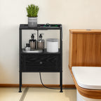 Nightstand with Built-in Charging Station & USB Ports