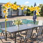 Adjustable Over The Table Rod Stand With Clamps, Table Banner Balloon Stand, Hanging Flowers Decor Rod for Wedding Birthday Party, Gold