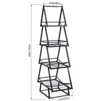 Plant Stand Indoor with Grow Lights - 67" Tall Plant Shelf, Lighted Corner Plant Stands for Indoor Growing, 4 Tiered Large Flower Holder, Christmas Tree Shaped Decorative Rack for Living Room