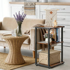 3-Tier Rolling Printer Stand - Under Desk Industrial Printer Cart with Adjustable Height
