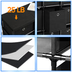 9-Cube Storage Organizer Dresser - Black Fabric Drawer Unit for Clothes & Dorm Room