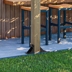 8-Pack Heavy-Duty Pergola Corner Brackets - 3.7" x 3.7" Steel Post Support Braces for 4x4 Wood,