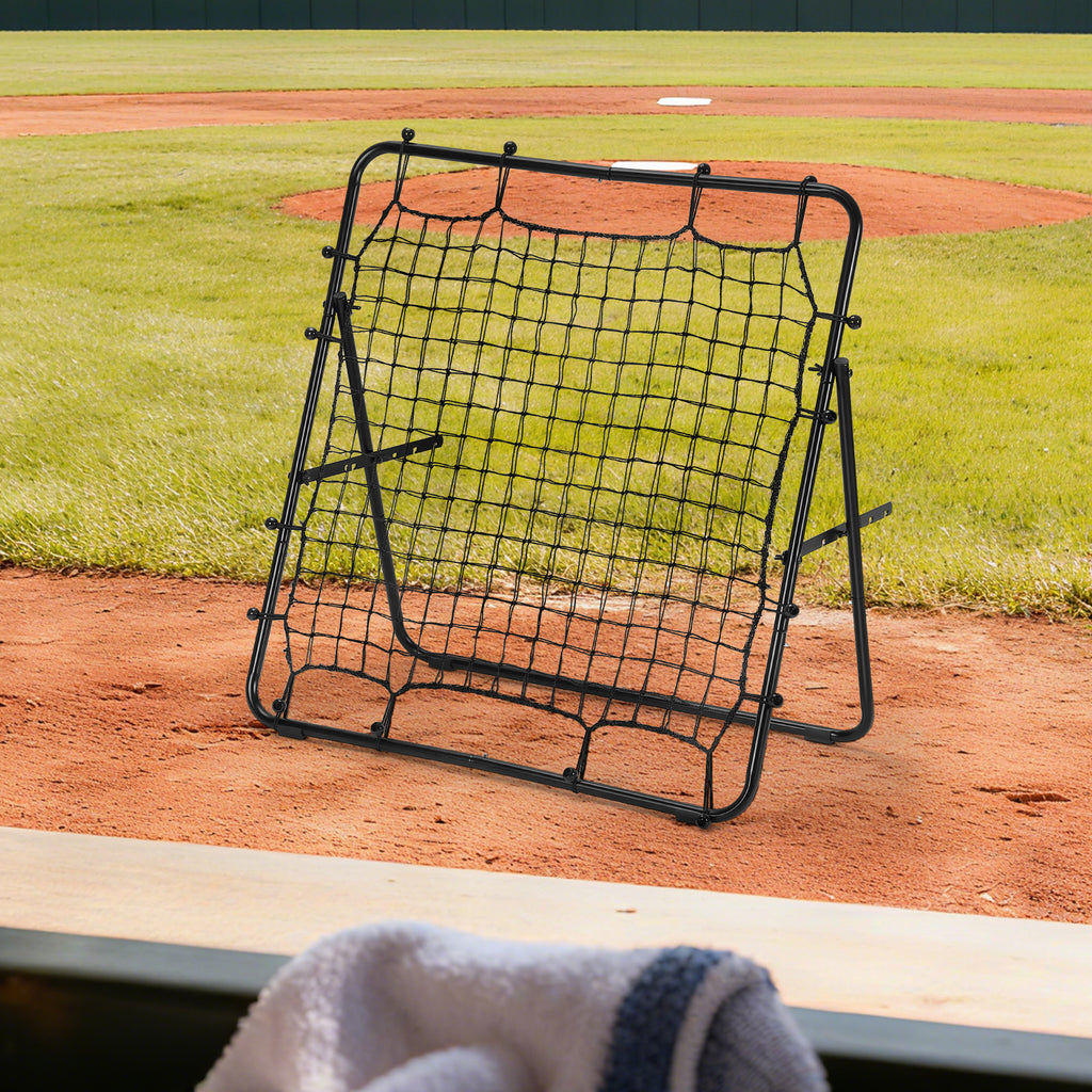 Multi-Sport Rebounder Net, Portable Pitchback Net for Baseball, Soccer & Volleyball