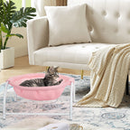 Elevated Cat Bed Hammock - Detachable Breathable Sleeping Cot for Small Pets