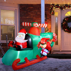 8.5FT Christmas Inflatable Santa Helicopter with Elf, Weatherproof Outdoor Xmas Decor with LED Lights