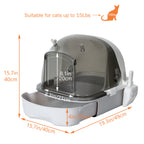 Hooded Cat Litter Box with Lid