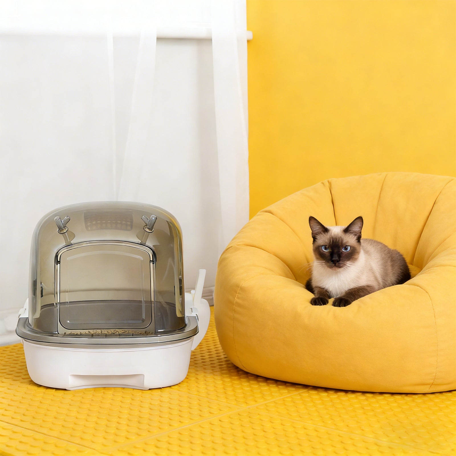 Hooded Cat Litter Box with Lid