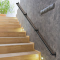 Industrial Pipe Handrail | Heavy-Duty Wall-Mounted Safety Rail for Indoor & Outdoor Steps