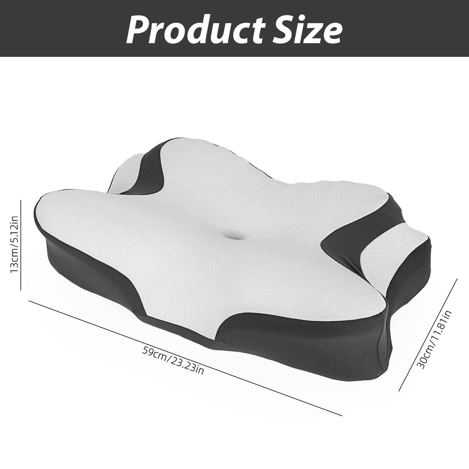 Memory Sleep Neck Pillow, Contoured Memory Sponge Pillow for Neck and Shoulder Support, Ergonomic Neck Pillow, Side Back Belly Sleep, Suitable for Side Sleepers, Back Sleepers and Belly Sleepers