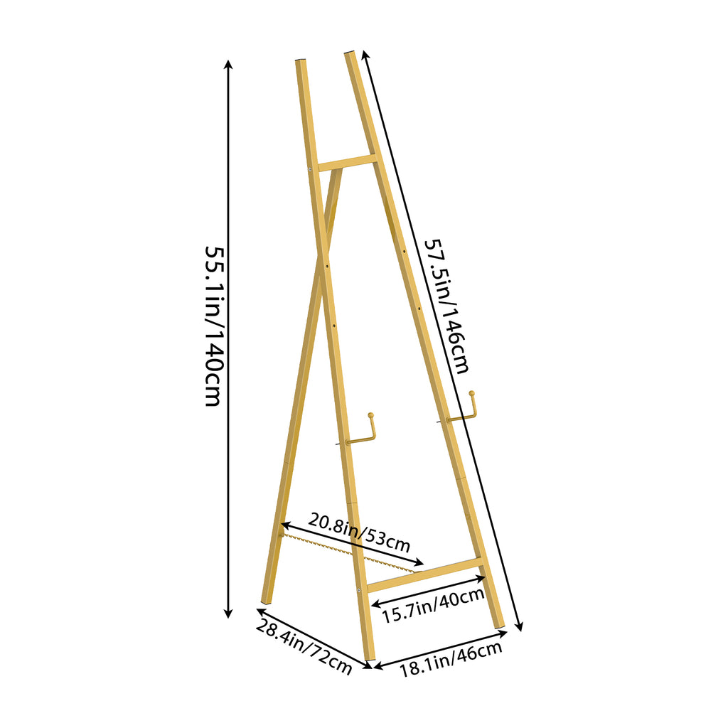 Adjustable Gold Easel Stand for Wedding Signs, Metal Poster Stand for Welcome Signs & Art Displays