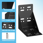 8-Pack Heavy-Duty Pergola Corner Brackets - 3.7" x 3.7" Steel Post Support Braces for 4x4 Wood,