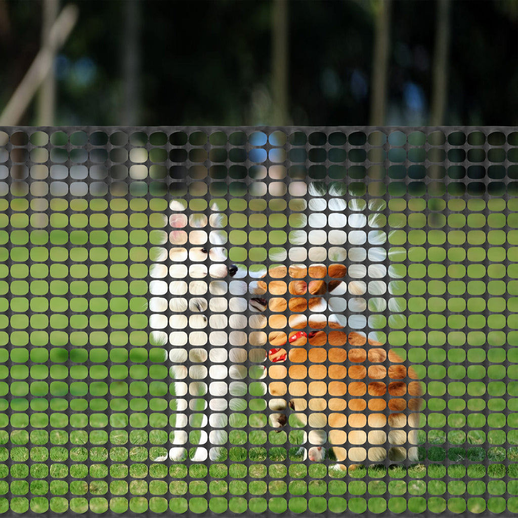4' x 100' Plastic Mesh Safety Fence - High-Visibility Construction Barrier Netting - Includes 100 Zip Ties for Garden & Poultry