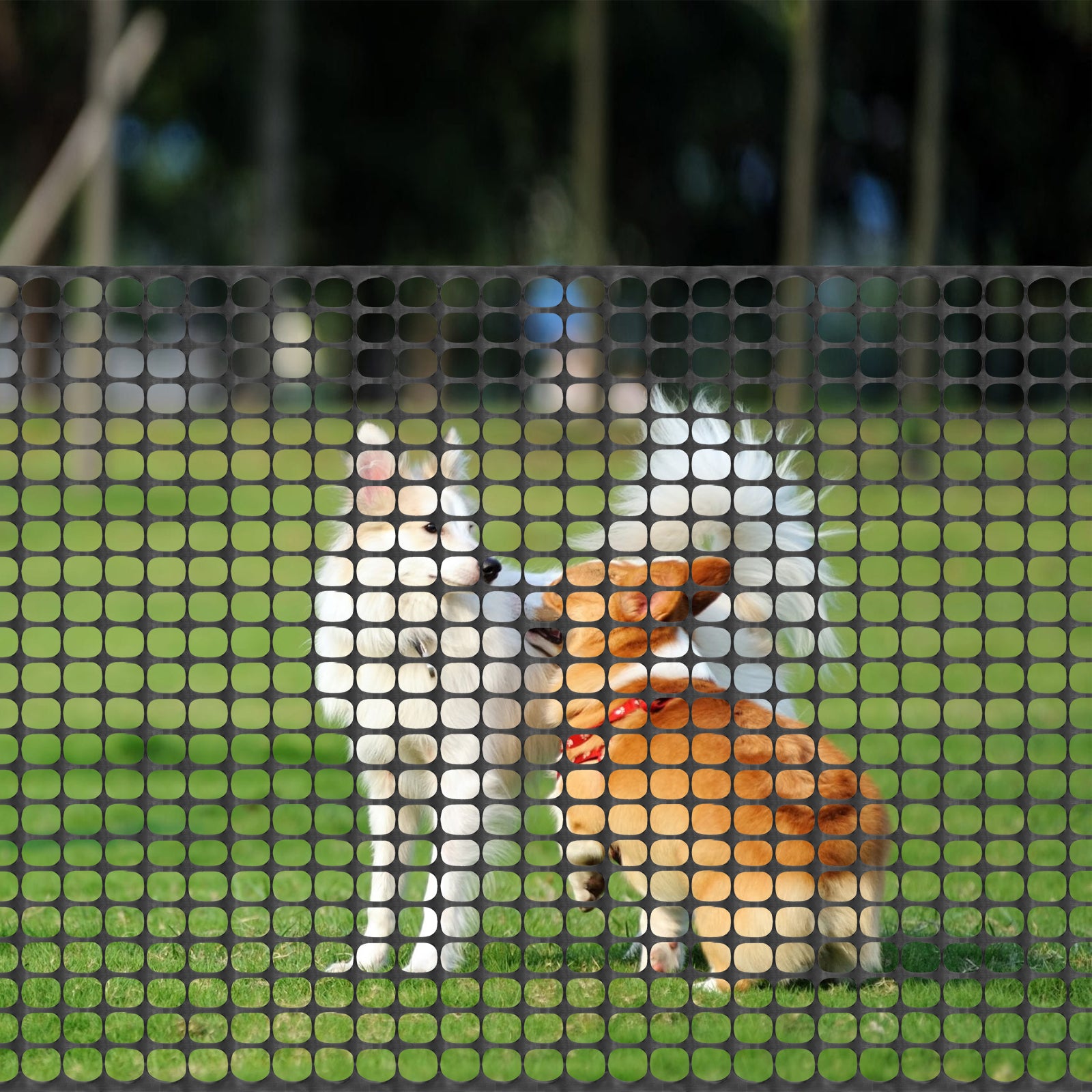 4' x 100' Plastic Mesh Safety Fence - High-Visibility Construction Barrier Netting - Includes 100 Zip Ties for Garden & Poultry