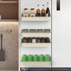 4-Pack Magnetic Refrigerator Spice Racks, White Metal Magnetic Shelves for Fridge & Kitchen
