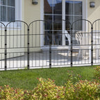 10-Pack Decorative Arched Garden Fence - Rustproof Metal Wire Section - No-Dig Border for Landscape & Flowers,