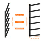 6-Level Wall-Mounted Lumber Rack - Vertical Wood Storage Organizer for Indoor and Outdoor Workshop
