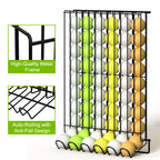 Golf Ball Display Case & Holder (60 Balls), Wall-Mount & Tabletop Steel Storage Rack for Golf Accessories