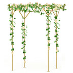 Elegant Round Wedding Arch Backdrop Stand (230cm H x 150cm W) - Luxury Champagne Gold Metal Ceremony Arch