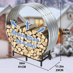 Circular Metal Firewood Rack for Outdoor Storage