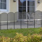 39"H Heavy-Duty Mesh Garden Fence - 10-Pack Rustproof Metal Pet Barrier & No-Dig Border Edging,