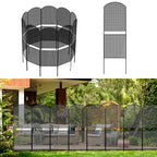 39"H Heavy-Duty Mesh Garden Fence - 10-Pack Rustproof Metal Pet Barrier & No-Dig Border Edging,