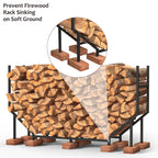 Heavy Duty V-Shaped Firewood Log Rack for Indoor/Outdoor