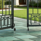 2-Pack 4-Inch Spring Loaded Gate Casters, Heavy Duty Gate Wheels with 220 Lbs Capacity for Metal and Wood Gates,