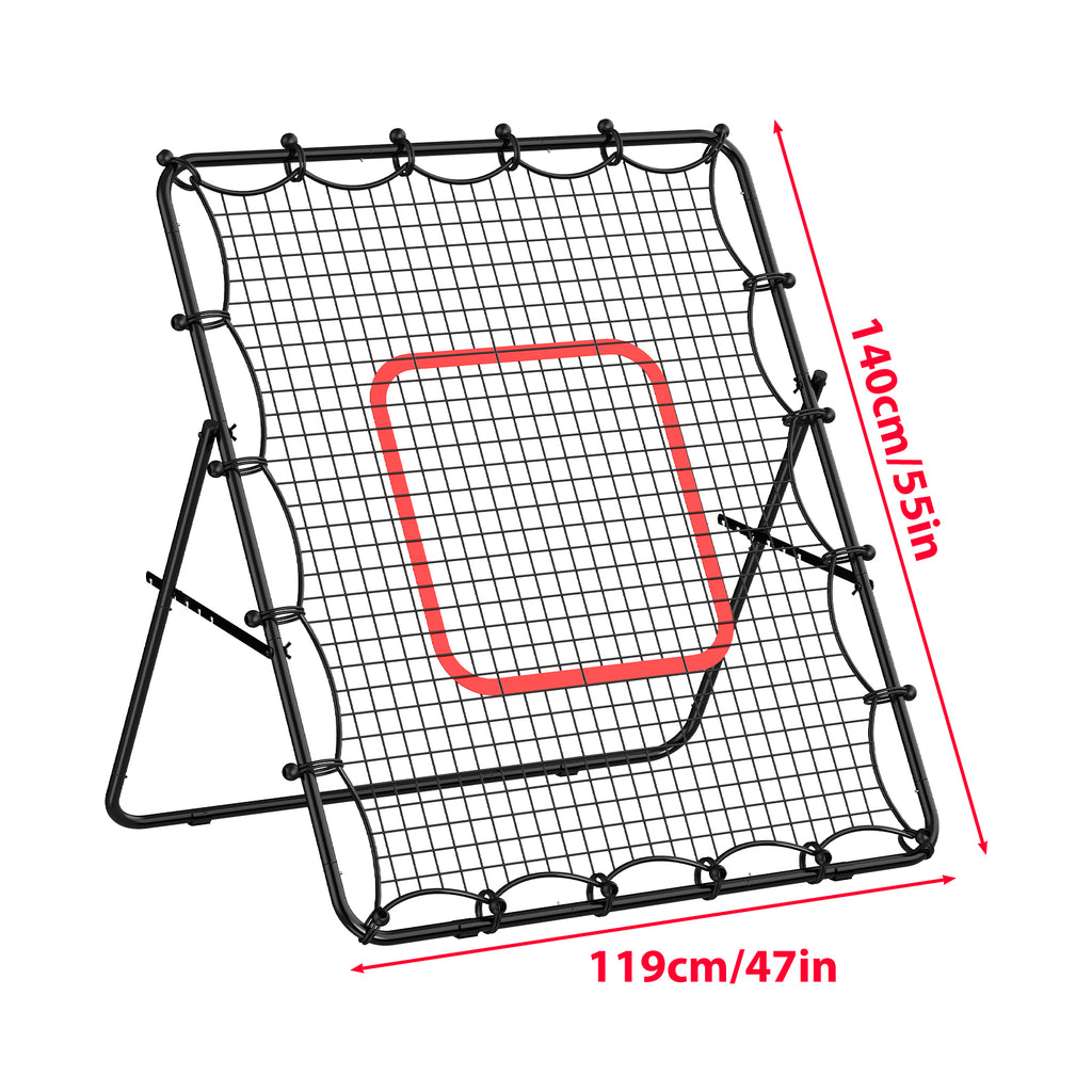 4 x 4.5ft Volleyball Rebounder Net with Target, Portable Bounce Back Trainer for Soccer & Lacrosse