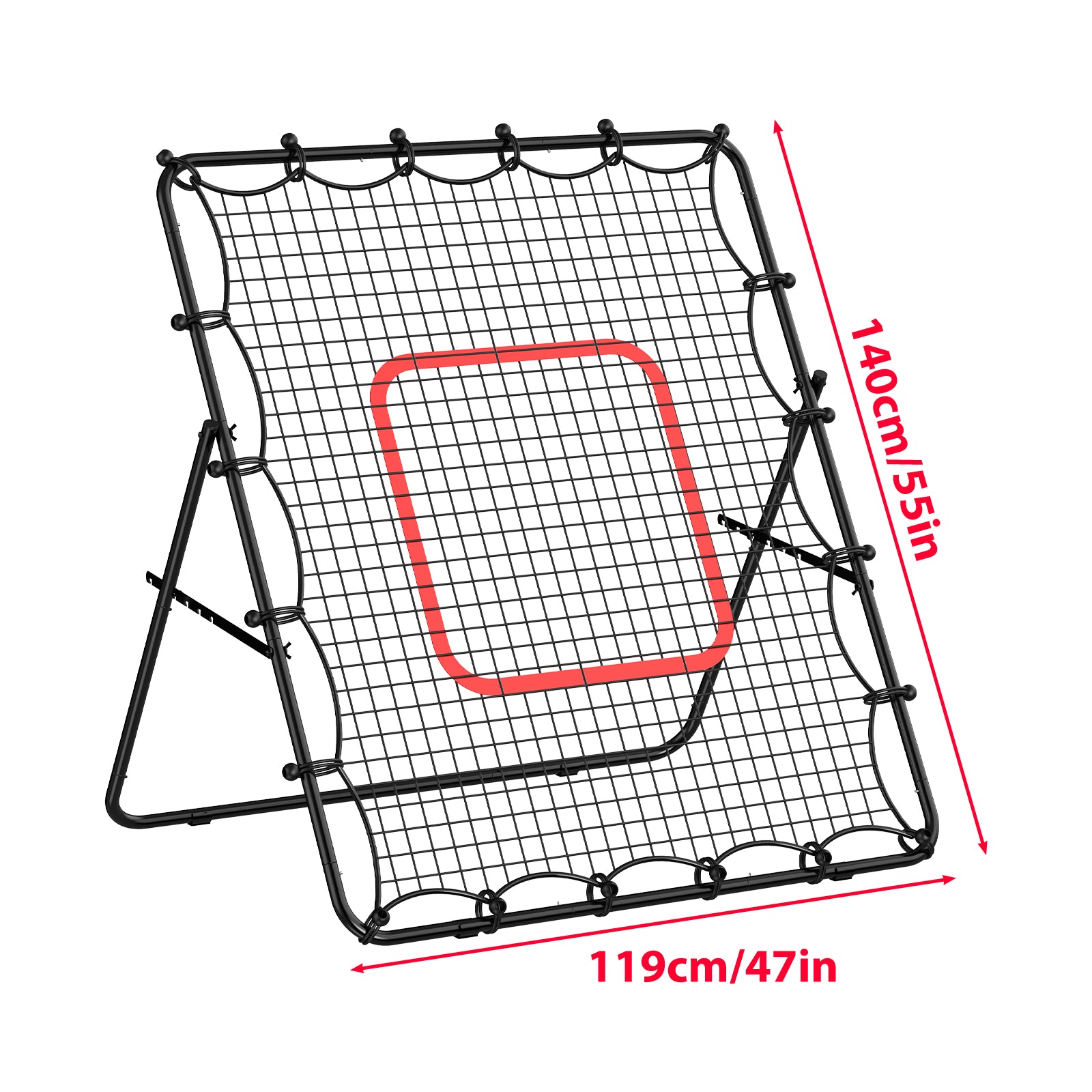 4 x 4.5ft Volleyball Rebounder Net with Target, Portable Bounce Back Trainer for Soccer & Lacrosse