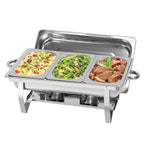 Three-panel Self-service Stove, Self-heating Plate, Suitable for Family Gatherings, Banquets, Outdoor Activities, A Complete Heating Plate Service Kit, Including A Water Tray and Fuel Container