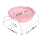 Elevated Cat Bed Hammock - Detachable Breathable Sleeping Cot for Small Pets