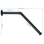 Indoor Outdoor Wall Mounted Stair Handrail for 1-3 Steps, Black Metal Staircase Safety Rail with Grip Bar for Porch Patio Garage Garden Entryway