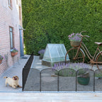 10-Pack Mesh Garden Fence Panels - Decorative Iron Wire Border & Animal Barrier for Flower Beds,