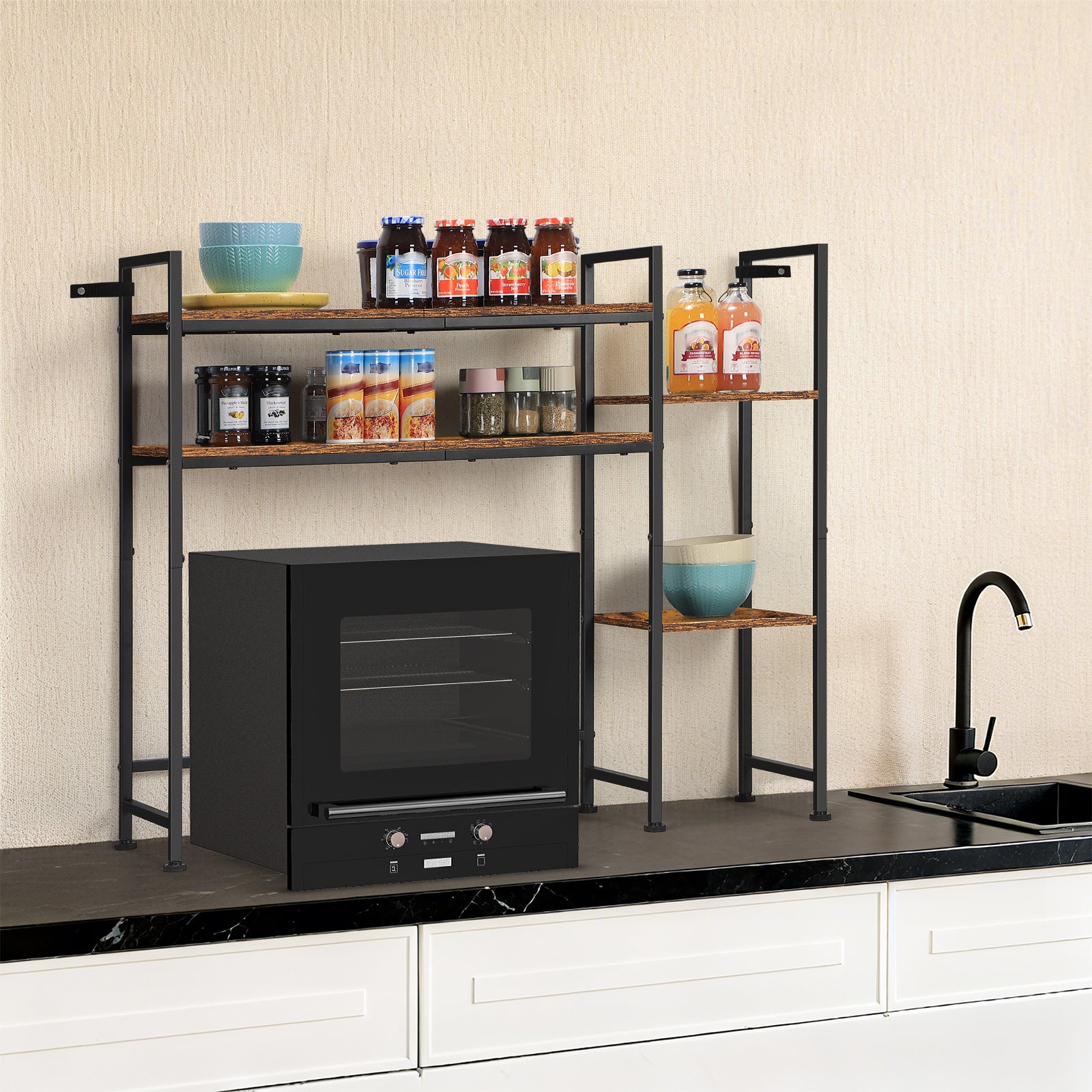Large Desktop Bookshelf Hutch for Computer Desk Organization