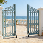 2-Pack 4-Inch Spring Loaded Gate Casters, Heavy Duty Gate Wheels with 220 Lbs Capacity for Metal and Wood Gates,