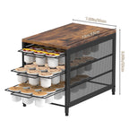 54/72-Capacity 3/4-Tier K-Cup Drawer Organizer -Rustic Coffee Pod Holder for Countertops