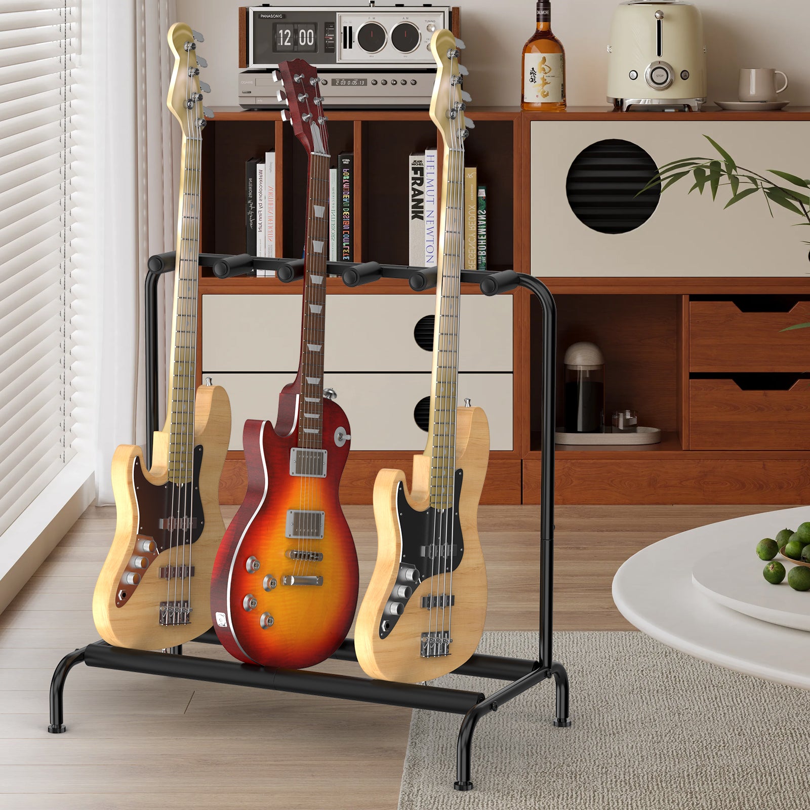 Multi-Guitar Display Rack Stand for 5 Electric or Acoustic Guitars