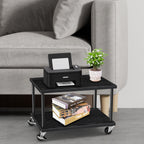 2-Tier Mobile Printer Stand with Lockable Casters