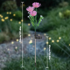 Set of 6 Solar Flower Pathway Lights - Waterproof LED Garden Stake Lights with Realistic Flower Design£¬Yellow/pink/red