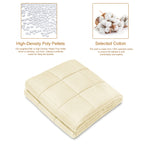 Adult Weighted Blanket 10lb 40x60 Inch Dark Grey Cotton Heavy Comforter with Small Square Quilting for Stress Relief and Calming Sleep