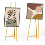 Adjustable Gold Easel Stand for Wedding Signs, Metal Poster Stand for Welcome Signs & Art Displays