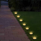 8 Pack 8 LED Solar In-Ground Lights, Mini Solar Ground Lights, 8 LED Solar In-Ground Lights, Pathway Lights Solar Powered, Outdoor Landscape Lights For Driveway, Walkway, Backyard, Patio