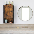 Rustic Farmhouse Wall-Mounted Bathroom Cabinet with Mesh Sides