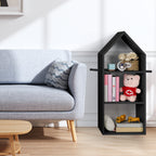 Modern 3-Tier House-Shaped Bookcase & Toy Storage Organizer