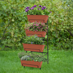 4-Tier Vertical Garden Planter - Elevated Raised Garden Bed with Tilted Bins for Small Space Gardening