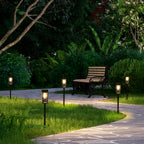 6 Pack Solar Pathway Lights - Warm White LED Outdoor Garden Lights, Auto On/Off Solar Powered Landscape Lighting for Yard, Patio, Walkway & Driveway