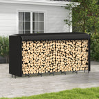 8ft Heavy-Duty Outdoor Firewood Rack with Waterproof Cover - Large Log Storage Stand for Firewood Drying, Weather-Resistant Wood Holder