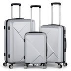 3 Piece Luggage Set, ABS Hardside Spinner Suitcases with TSA Lock, 20 /24/28 Inch Lightweight Travel Trolley Bags, Red