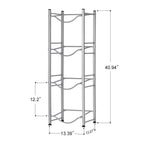 4-Tier 5 Gallon Water Bottle Holder Rack - Heavy Duty Stackable Water Jug Storage Organizer for Kitchen, Office & Breakroom, Black